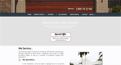 Desktop Screenshot of baulkhamhillsdoors.com.au